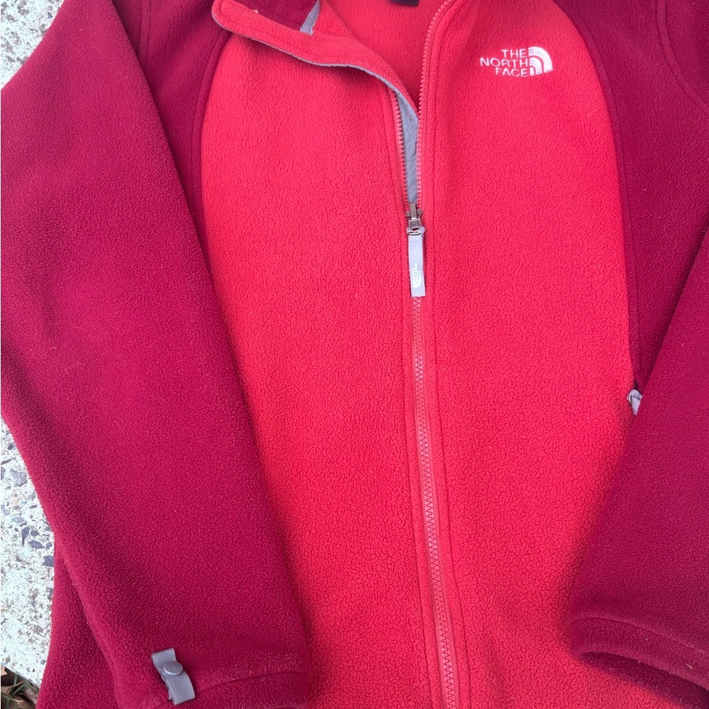 The North Face Women’s Large Fleece Rust Orange Sweatshirt Zip Jacket - Picture 2 of 10